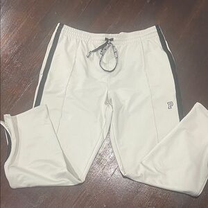 PINK Victoria's Secret Cream Joggers with Black Side Stripes